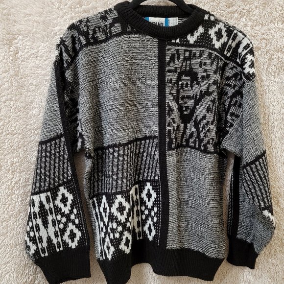 Gitano Black & White Winter Sweater - Picture 2 of 3
